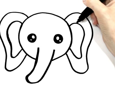 Aprende a Dibujar un Elefante Facil para Niños