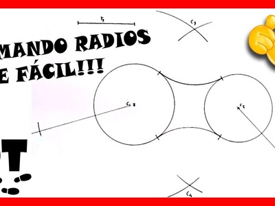 ???? circunferencia TANGENTE a DOS circunferencias dado el radio paso a paso ???? dibujo técnico fácil