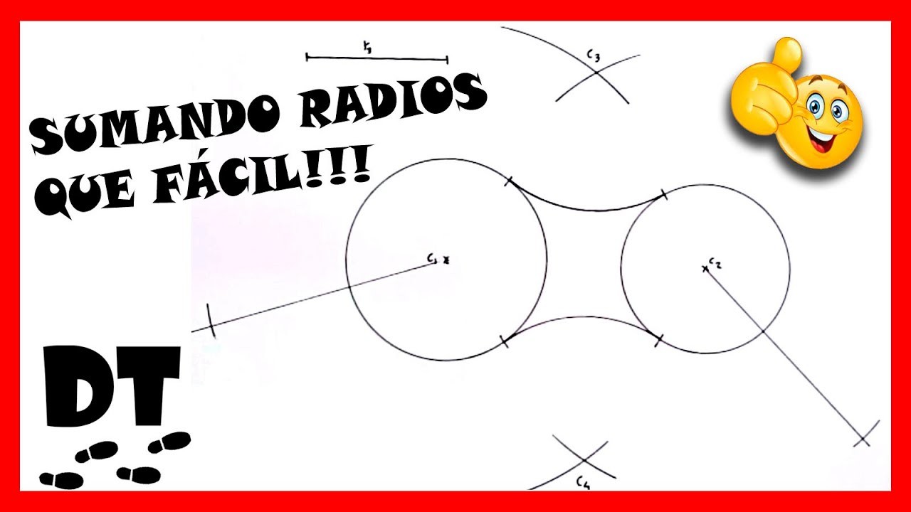 ???? circunferencia TANGENTE a DOS circunferencias dado el radio paso a paso ???? dibujo técnico fácil