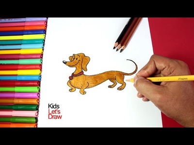 Cómo dibujar a Hundley el perro salchicha (Jorge El Curioso) | How to draw Hundley (Curious George)