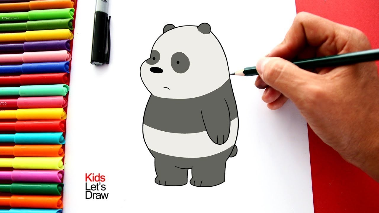 Cómo dibujar a PANDA de "Osos Escandalosos" | KidsLetsDraw