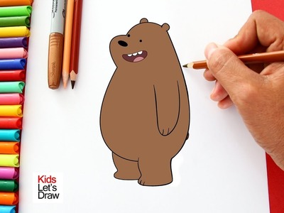 Cómo dibujar a PARDO de "Osos Escandalosos" | KidsLetsDraw