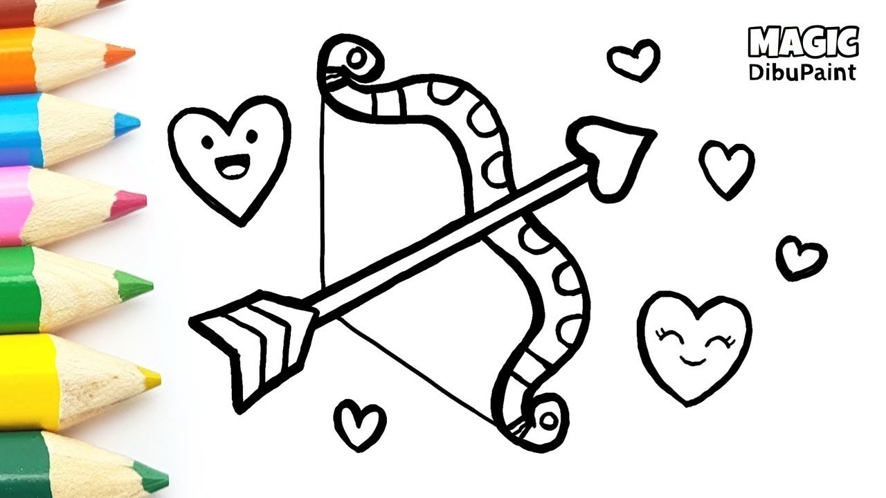 Cómo Dibujar Kawaii | Dibujo Arco de Amor para San Valentín