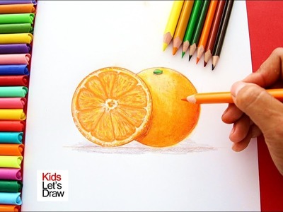 Cómo dibujar una NARANJA de manera fácil (paso a paso) | How to Draw an Orange easy!