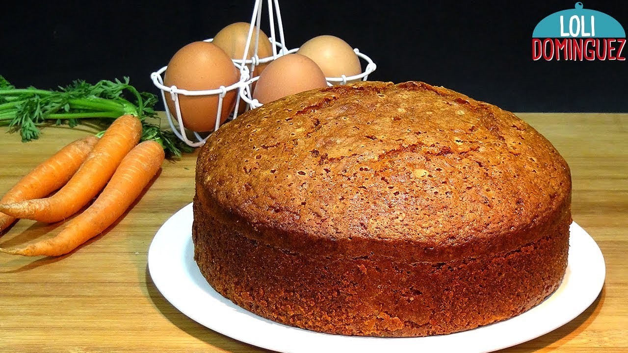 Cómo hacer el mejor y más fácil BIZCOCHO DE ZANAHORIAS O CARROT CAKE - Recetas - Loli Domínguez