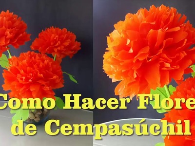 Como Hacer Flores de Cempasúchil Con Papel Crepe Para Día de Muertos