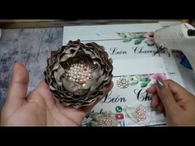 Como hacer flores elegantes en tela con cuchara y molde |mayra León