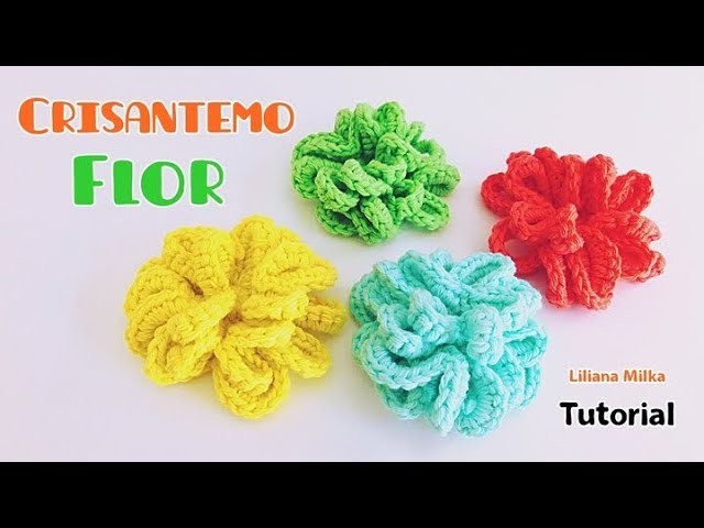 Como tejer flores a crochet paso a paso Crisantemo