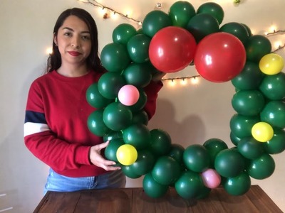 Decoración navideña -Corona con globos
