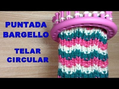 PUNTADA BARGELLO EN 3 COLORES TELAR CIRCULAR | Puntada 29 | Bargello Stitch GORROS y Bufandas
