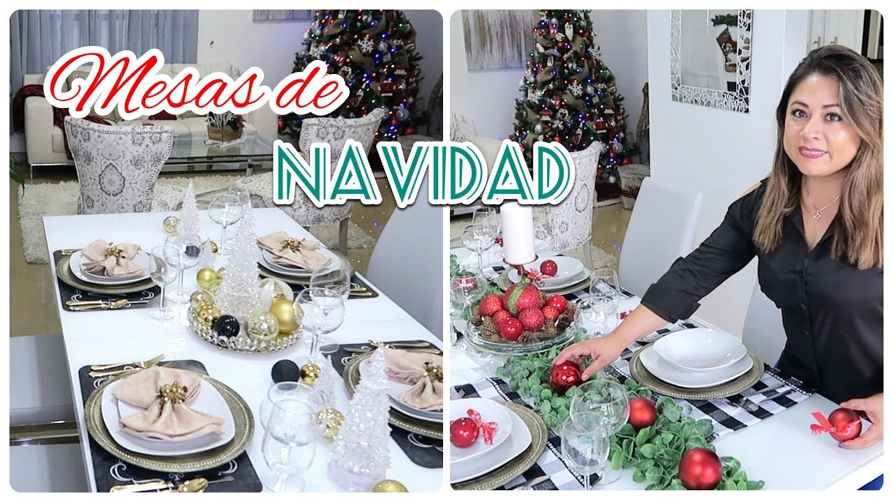 2 IDEAS PARA DECORAR EL COMEDOR EN NAVIDAD . CENTROS DE MESA PARA NAVIDAD