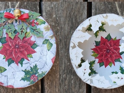Adorno de navidad de cartón con dos decoraciones diferentes