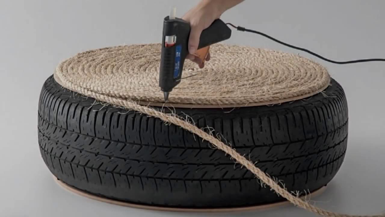 Como hacer un sillón rústico con un neumático usado
