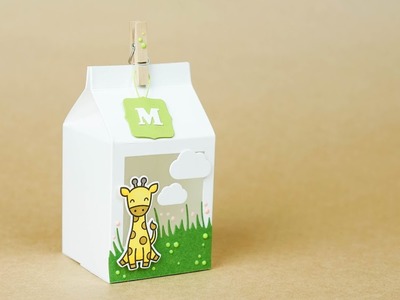 Cómo hacer una caja estilo Cartón de leche - Lawn Fawn