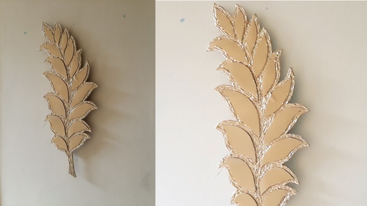 Espiga decorativa dorada, Adorno de pared, como hacer un adorno reciclado.