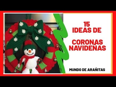 15 ideas de coronas navideñas 2019 tejidas o con pompones
