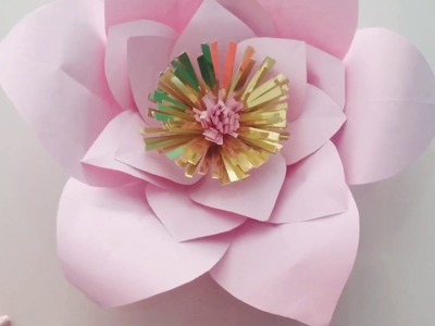 Como hacer flor de papel cartulina  sin molde super facil