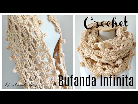 Cómo tejer cuello infinito a crochet | Handwork Diy