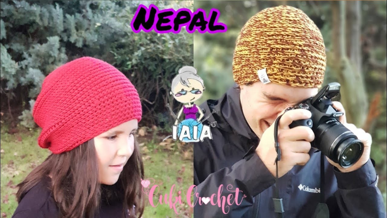 Cómo tejer gorros a Crochet paso a paso "NEPAL". "TEJIENDO VIDA".