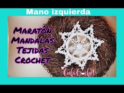 MANO IZQUIERDA: MODELO 10. MARATÓN DE MANDALA CROCHET TUTORIAL ESPAÑOL.