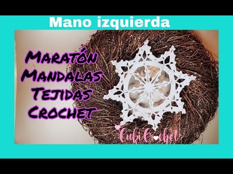 MANO IZQUIERDA: MODELO 10. MARATÓN DE MANDALA CROCHET TUTORIAL ESPAÑOL.