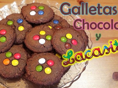Recetas de galletas fáciles - Galleta de chocolate y Lacasitos