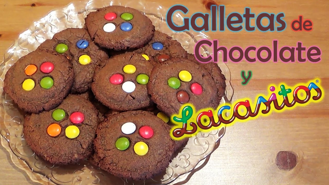 Recetas de galletas fáciles - Galleta de chocolate y Lacasitos