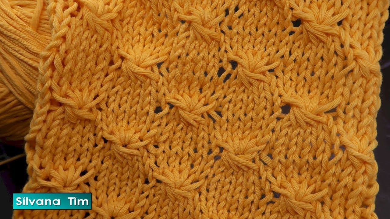 Tejido a dos agujas - COMO TEJER PUNTO "ESTRELLAS" . silvana tim knitting № 943