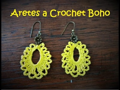 Tutorial Crochet❤Como tejer Aretes a Crochet Facil❤#earrings #crochet #aretes