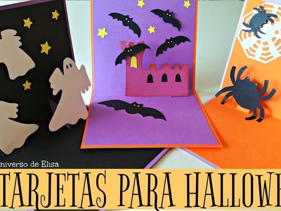 3 tarjetas para halloween, 3 Invitaciones fáciles para Halloween y el Día de los Muertos