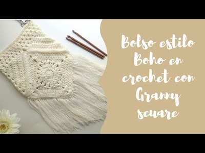Bolso Estilo Boho en Crochet Con Granny square - Tamatin Crochet