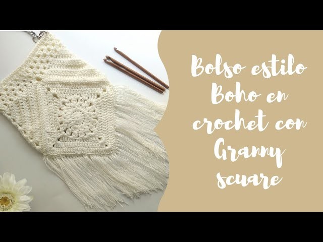 Bolso Estilo Boho en Crochet Con Granny square - Tamatin Crochet