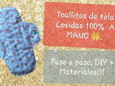 Como coser toallas menstruales de tela a mano, qué telas usar #argentina