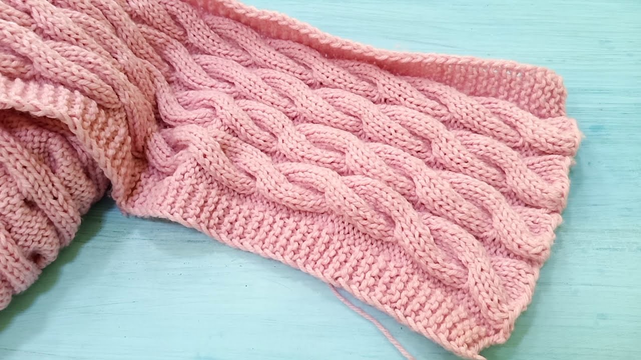 Cómo Hacer Cuello infinito de trenzas knitting Patterns.Tejiendoconleonardo
