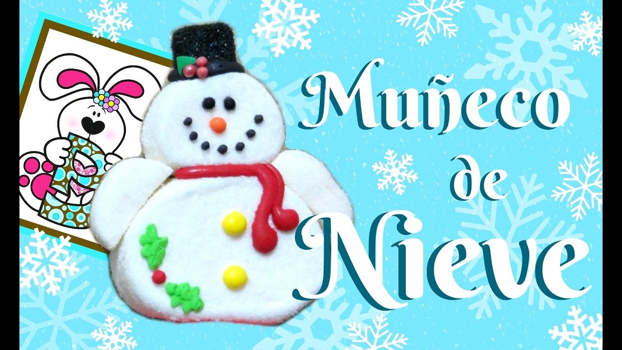Como hacer un Muñeco de Nieve de Bombón - Marshmallow Snowman - Bomgoletas Navidad 2016