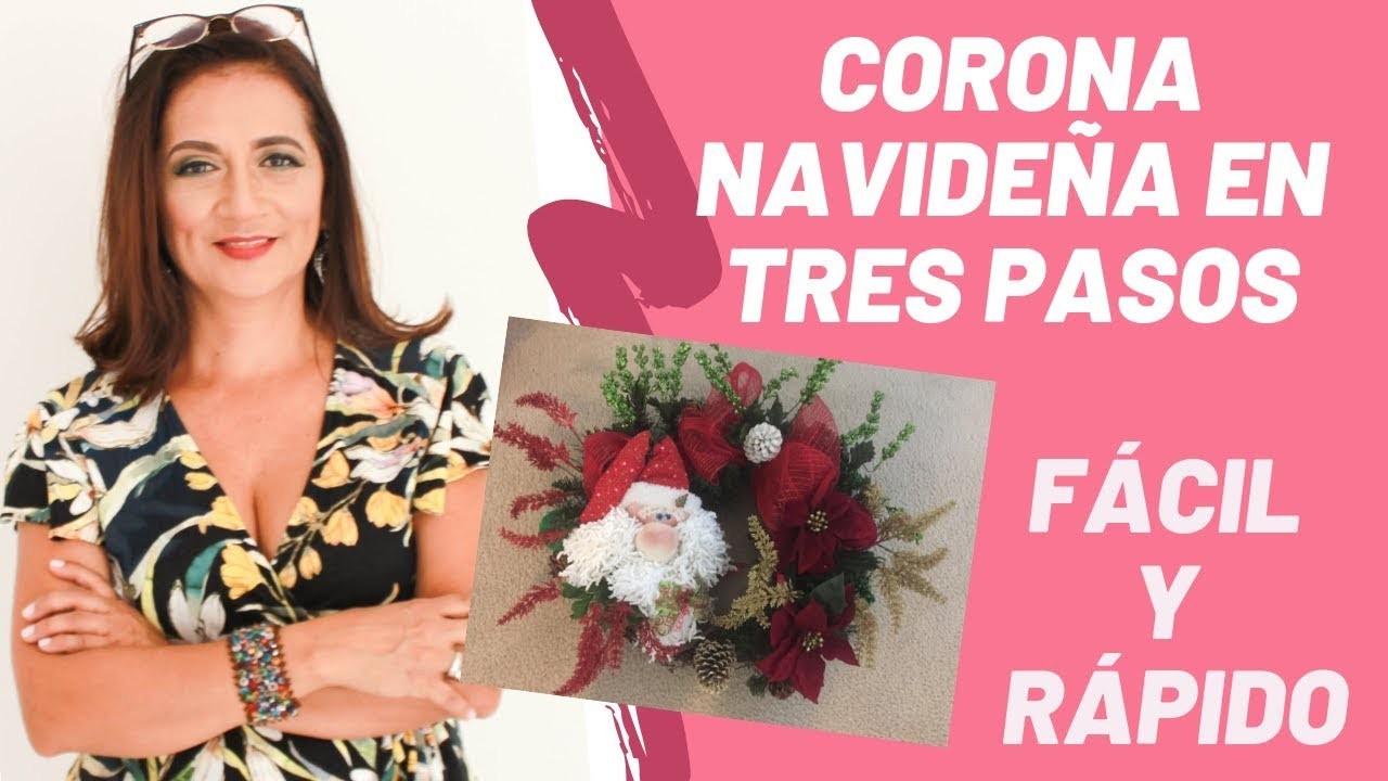 Como hacer una corona navideña para la puerta paso a paso con Patty Arce facil y bonita
