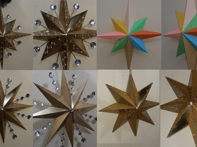 Estrellas navideñas - DIY How to make Star Lantern Kandil For Diwali and Christmas Decoration