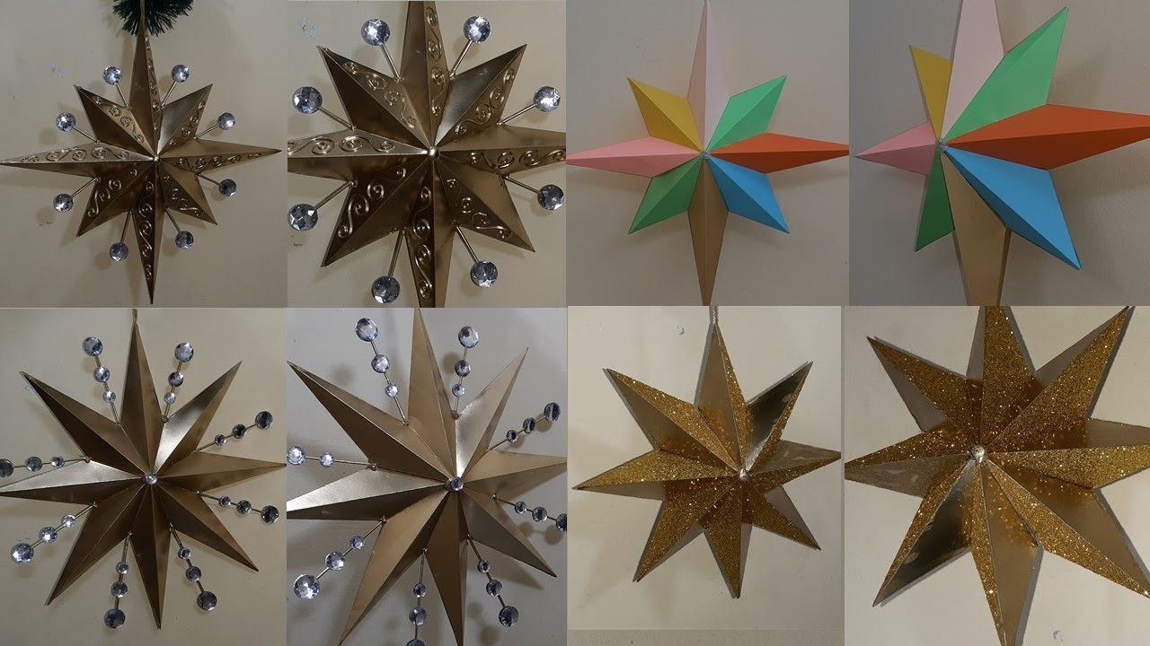 Estrellas navideñas - DIY How to make Star Lantern Kandil For Diwali and Christmas Decoration