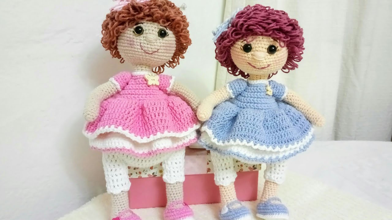Tejer Muñeca Nidia Amigurumi VESTIDO versión (ZURDO)