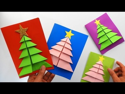 Arbol de Navidad: Tarjeta DIY Regalos para Navidad - Tarjetas Navideñas faciles