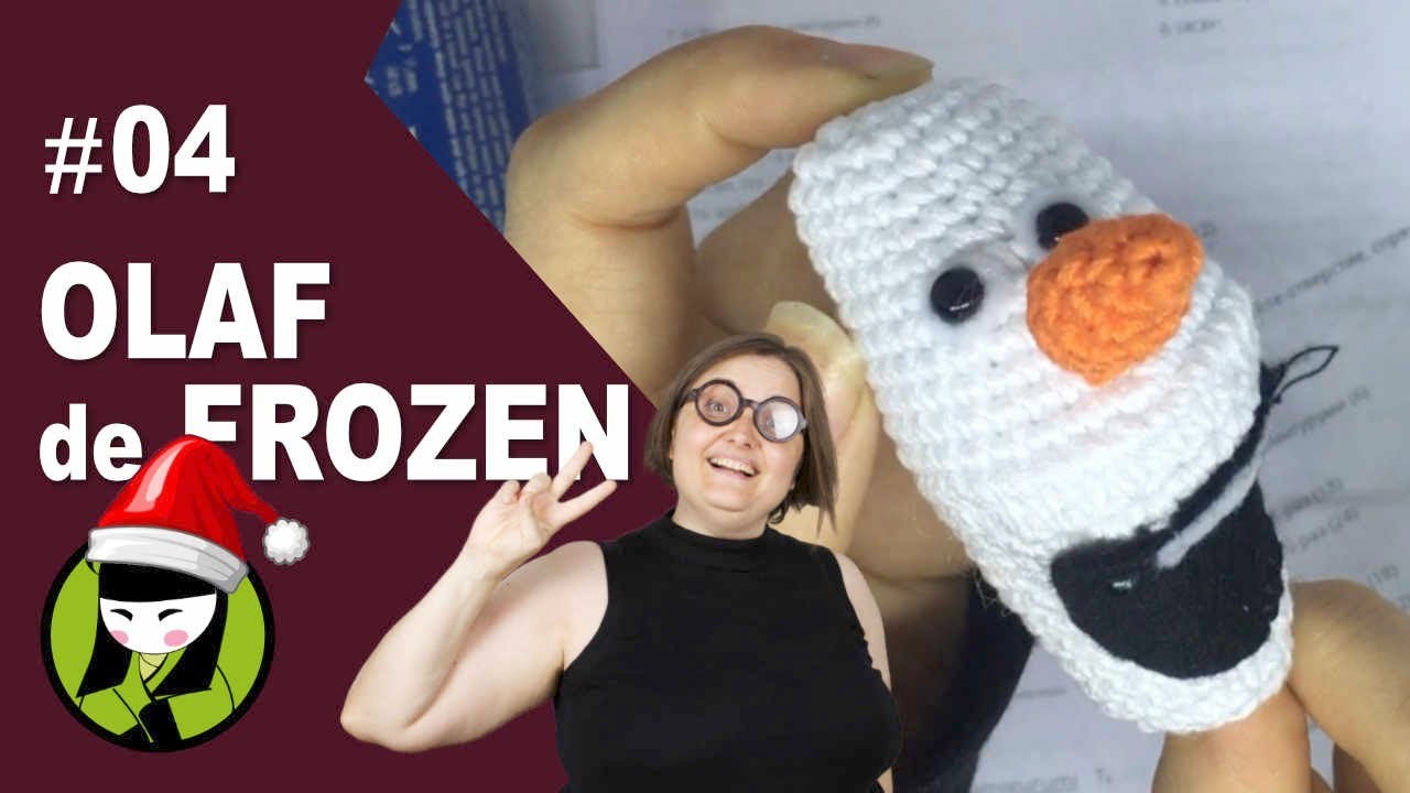 Boca de Olaf amigurumi 4 frozen a crochet