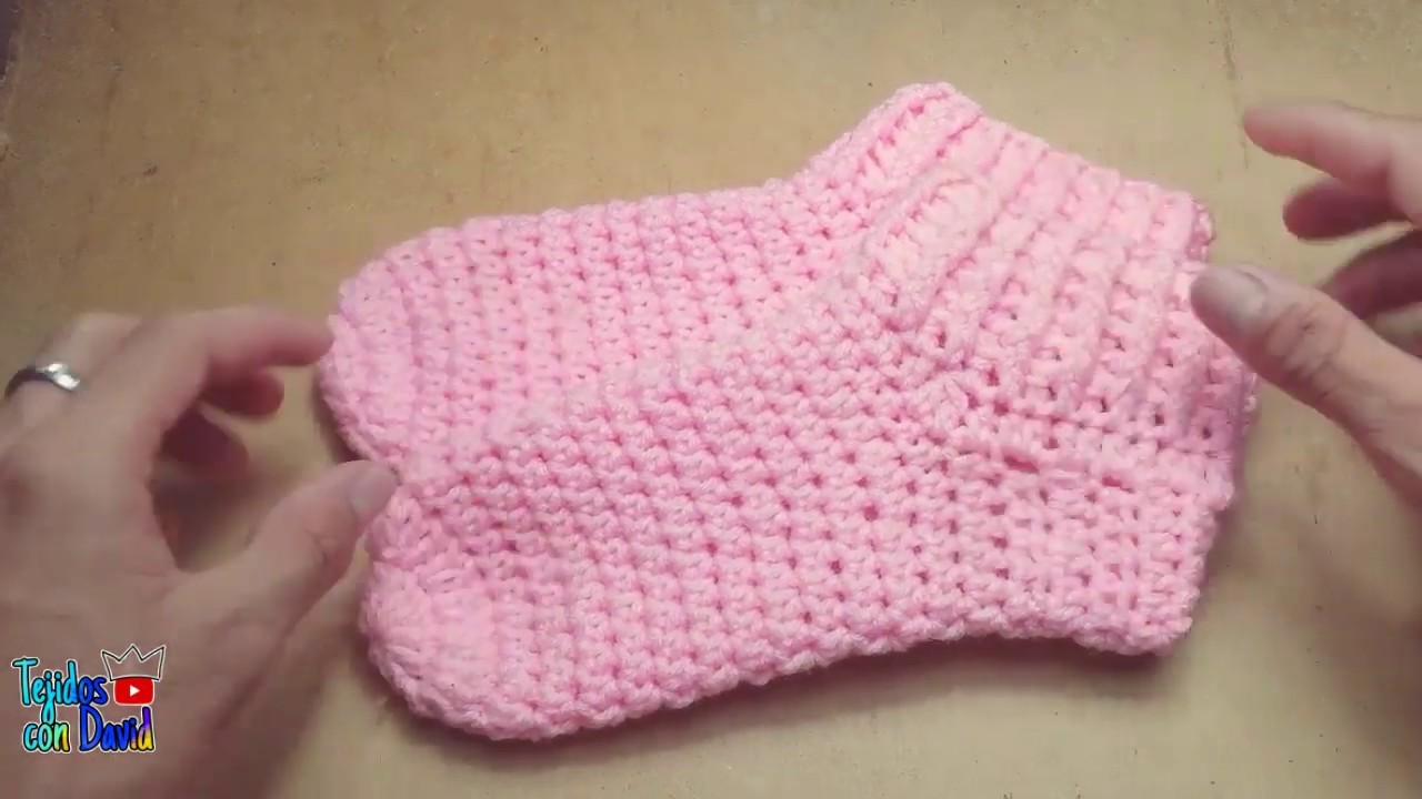 Calcetín tejido a crochet paso a paso