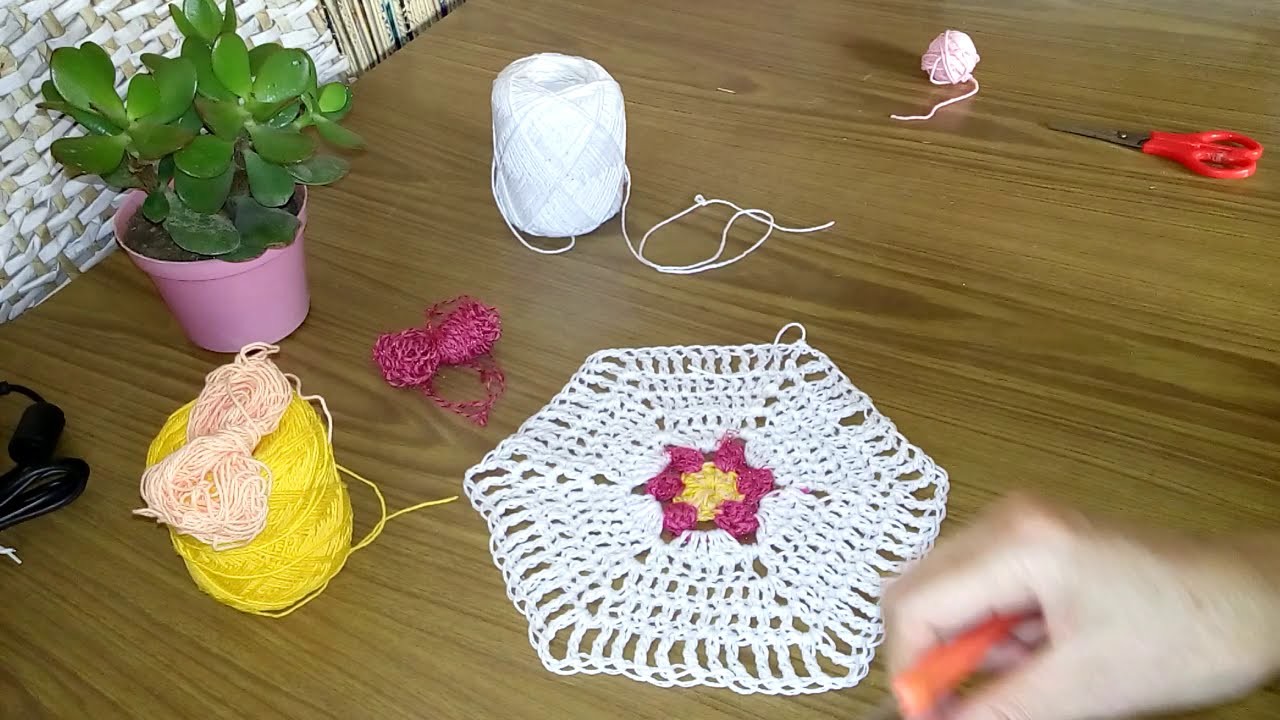 ❄️ Como Hacer Atrapasueños Hexagonal a Croche #12 ???? Parte 1 ???? Cómo Tejer ???? Hexagonal Dream Catcher -