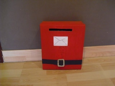 Como hacer un buzón de correo con una caja de zapatos para Navidad