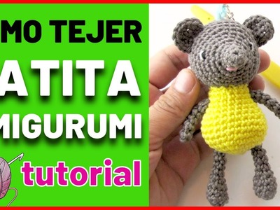 Como tejer un llavero de RATA RATÓN a crochet tutorial paso a paso