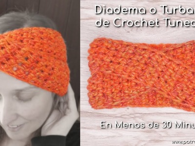 Diadema o Turbante de Crochet Tunecino Paso a Paso Fácil y Rápido | Perfecto para Regalar