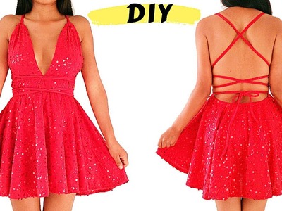 DIY  VESTIDO de FIESTA fácil y rápido (paso a paso)  | DIY Prom Dress