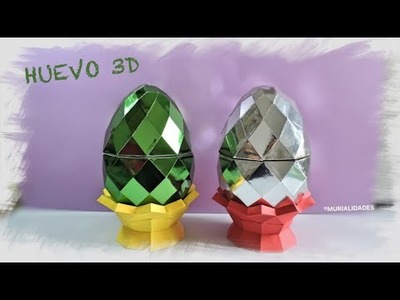 ???? GRATIS - Huevo de Pascua en 3D en Cartulina Descarga Gratis Papercraft DIY