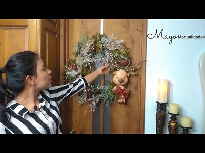 How to make a Christmas wreath | Christmas crafts DIY | Corona navideña porcelana fría