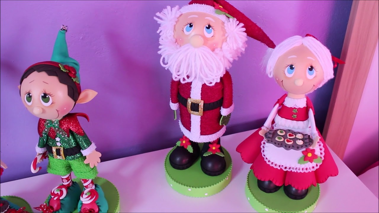 Ideas de Fofuchas navideñas, Elfos, Santa Claus, Señora Claus